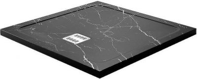 Душевой поддон из искусственного камня WasserKRAFT Neime 90х90 19T03 Черный матовый