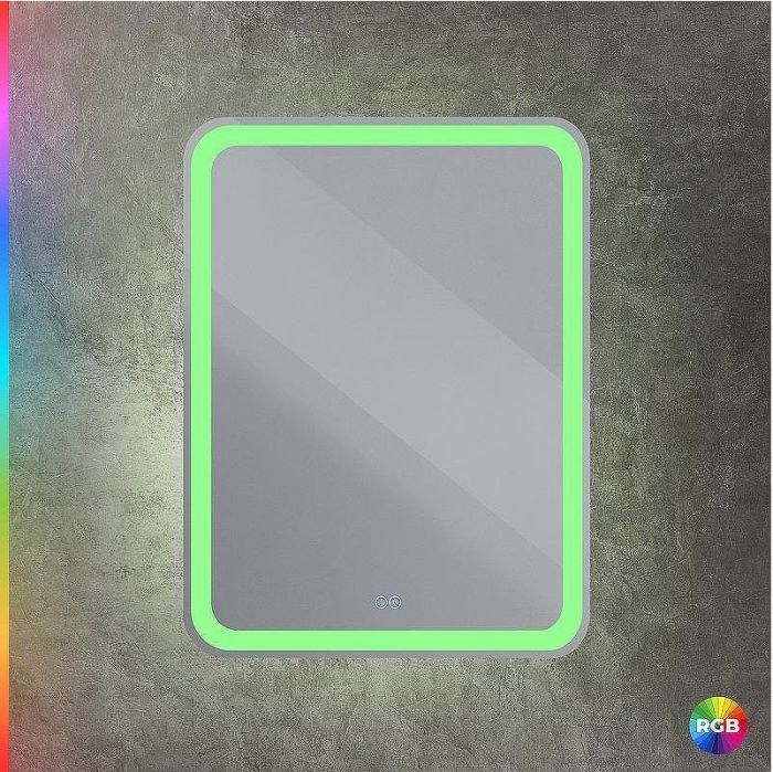 Зеркало Cezares Multicolore 60 CZR-SPC-MC-600-800-RGB-TCH с подсветкой с сенсорным выключателем и функцией памяти