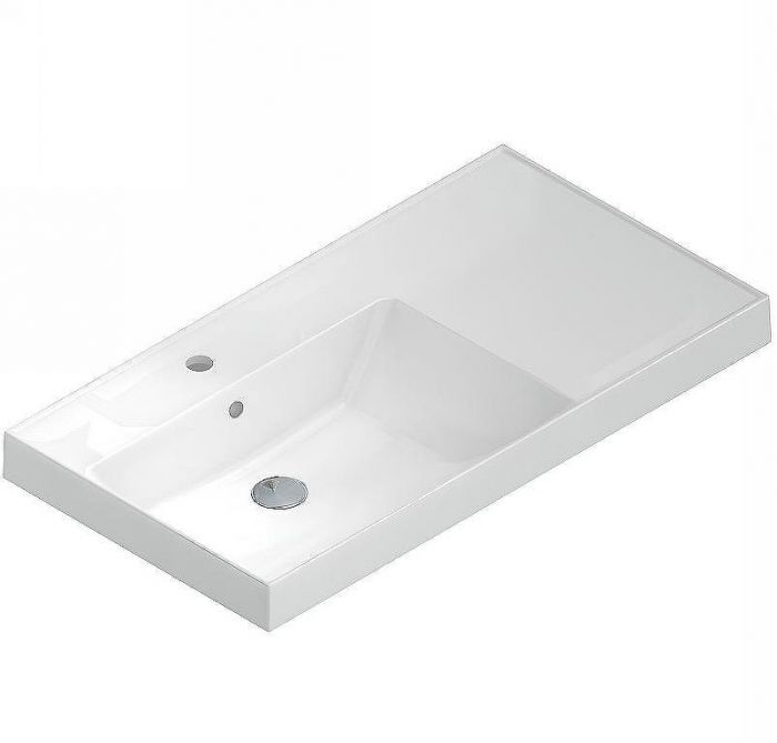 Раковина Kerama Marazzi Cubo 90 L CU.wb.90lh Белая глянцевая