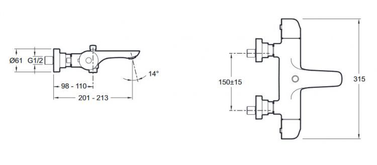 Термостат для ванны/душа Jacob Delafon Gabin E78129-CP