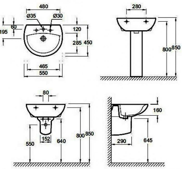 Раковина Jacob Delafon Patio 55 E4158NG-00 Белая