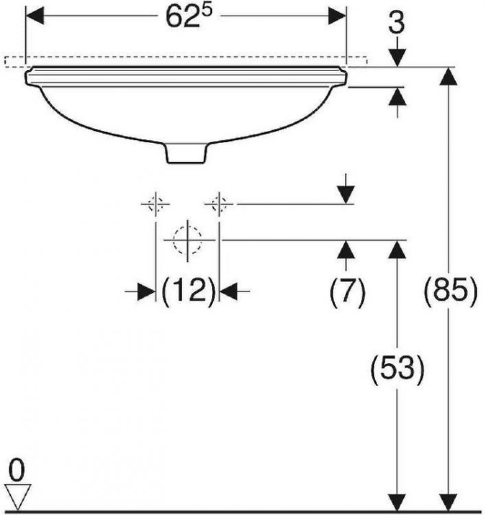 Раковина Geberit VariForm 62 500.756.01.2 Белая