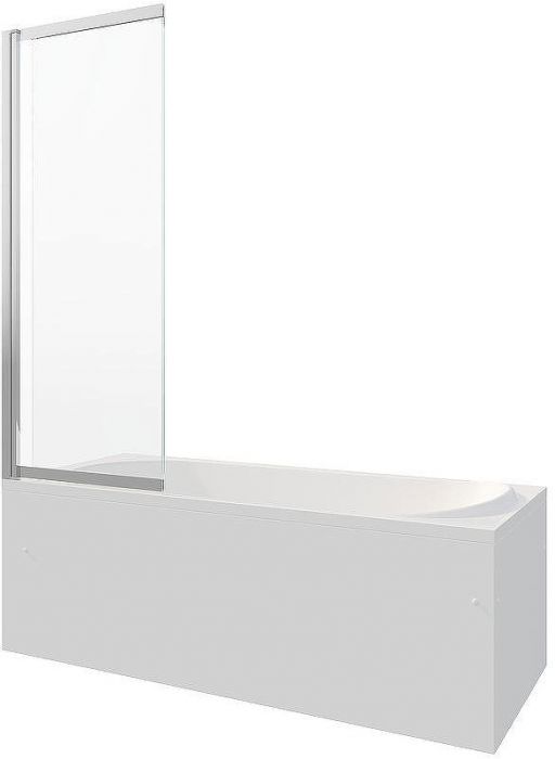 Шторка на ванну Berges River S Slider 98х145 065014 профиль Хром стекло прозрачное