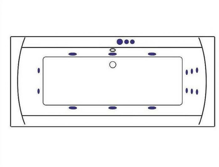Акриловая ванна Excellent Aquaria Lux 180x80 WAEX.AQU18.SMART.BR с гидромассажем