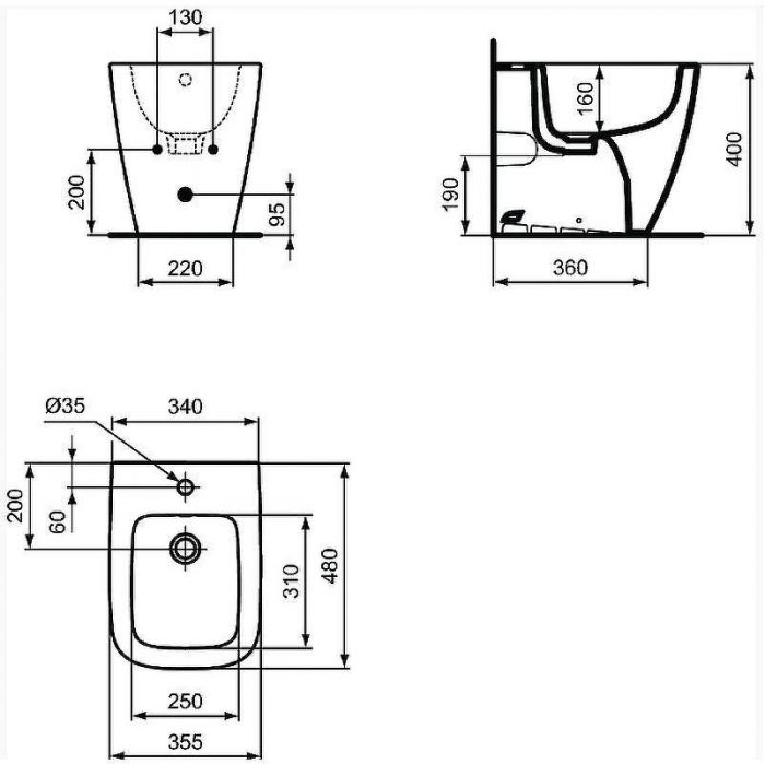Биде Ideal Standard I.Life S T459501 Евробелое