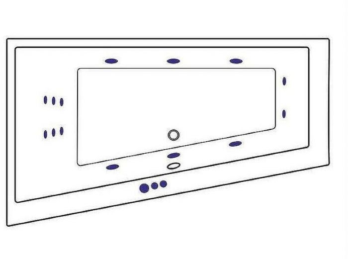 Акриловая ванна Excellent Sfera Slim 170x100 L WAEX.SFL17S.SMART.GL с гидромассажем
