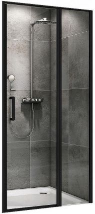 Душевая дверь Abber Sonnenstrand 100 AG04100BS профиль Черный стекло прозрачное