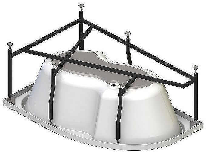 Акриловая ванна Radomir Vannesa Ирма 149х96 R 2-75-2-2-9-216 с гидромассажем Классик Хром