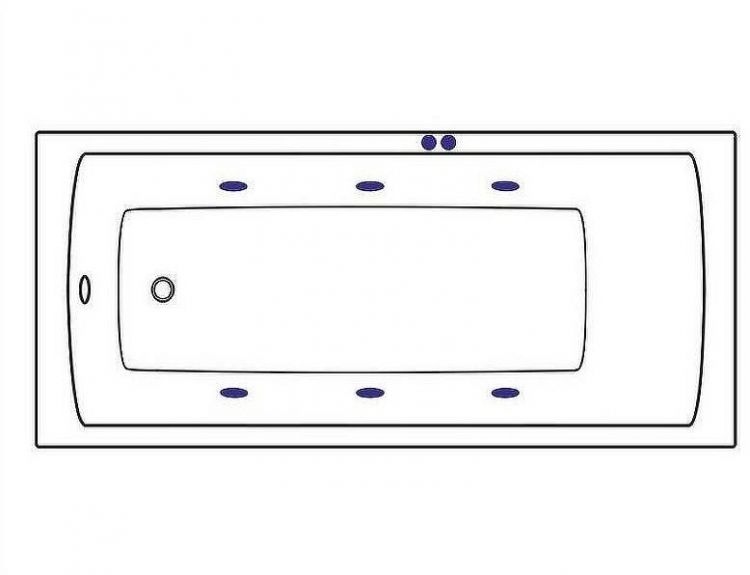 Акриловая ванна Excellent Aquaria 140x70 WAEX.AQU14.SOFT.BR с гидромассажем