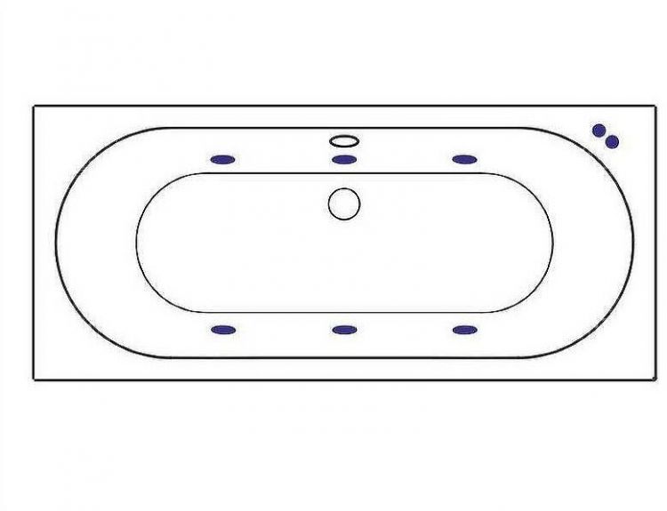 Акриловая ванна Excellent Oceana 160x75 WAEX.OCE16.SOFT.CR с гидромассажем