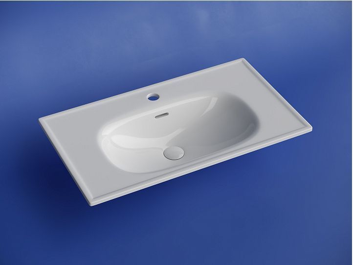 Раковина накладная CERAMICANOVA Sabo с отверстием под смеситель белый CN13002