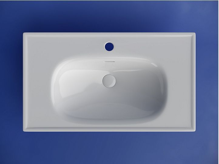 Раковина накладная CERAMICANOVA Sabo с отверстием под смеситель белый CN13002 Раковина накладная CERAMICANOVA Sabo с отверстием под смеситель белый CN13002