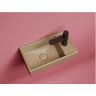 Умывальник CERAMICANOVA Element подвесной прямоугольный (чаша слева, отверстие под смеситель справа) цвет капучино матовый CN6051LMC