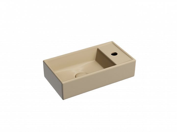 Умывальник CERAMICANOVA Element подвесной прямоугольный (чаша слева, отверстие под смеситель справа) цвет капучино матовый CN6051LMC Умывальник CERAMICANOVA Element подвесной прямоугольный (чаша слева, отверстие под смеситель справа) цвет капучино матовый CN6051LMC