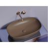 Умывальник чаша накладная овальная CERAMICANOVA (цвет Темно-Коричневый Матовый) CN6049MDB