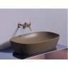 Умывальник чаша накладная овальная CERAMICANOVA (цвет Темно-Коричневый Матовый) CN6049MDB