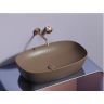 Умывальник чаша накладная овальная CERAMICANOVA (цвет Темно-Коричневый Матовый) CN6049MDB