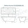 Чугунная ванна Delice Aurora 170х75 DLR230606-AS без отверстий под ручки с антискользящим покрытием