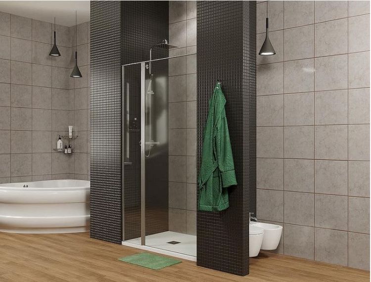 Душевая дверь Allen Brau Priority 120 3.31032.BA профиль Серебро браш стекло прозрачное