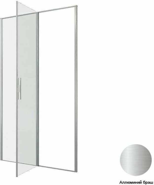 Душевая дверь Allen Brau Priority 120 3.31032.BA профиль Серебро браш стекло прозрачное