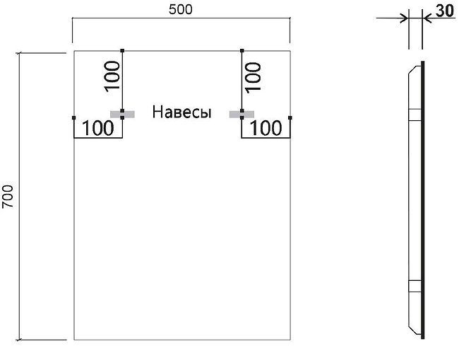 Зеркало Vincea 50 VLM-3VN500 с подсветкой с сенсорным выключателем и диммером