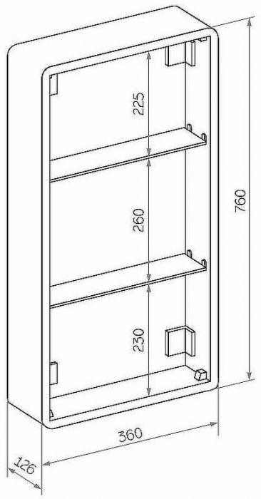 Зеркальный шкаф Континент Elliott LED 40 R МВК057 с подсветкой Белый
