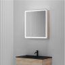 Зеркальный шкаф SANCOS для ванной комнаты SANCOS Mirror 690x150х740 мм, с LED подсветкой, цвет дуб галифакс натуральный, с розеткойарт. MI70EG