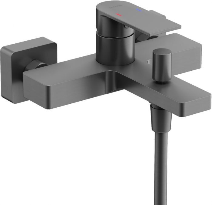 Смеситель для ванны с душем SANCOS Studio, вороненая сталь, SC9018GG