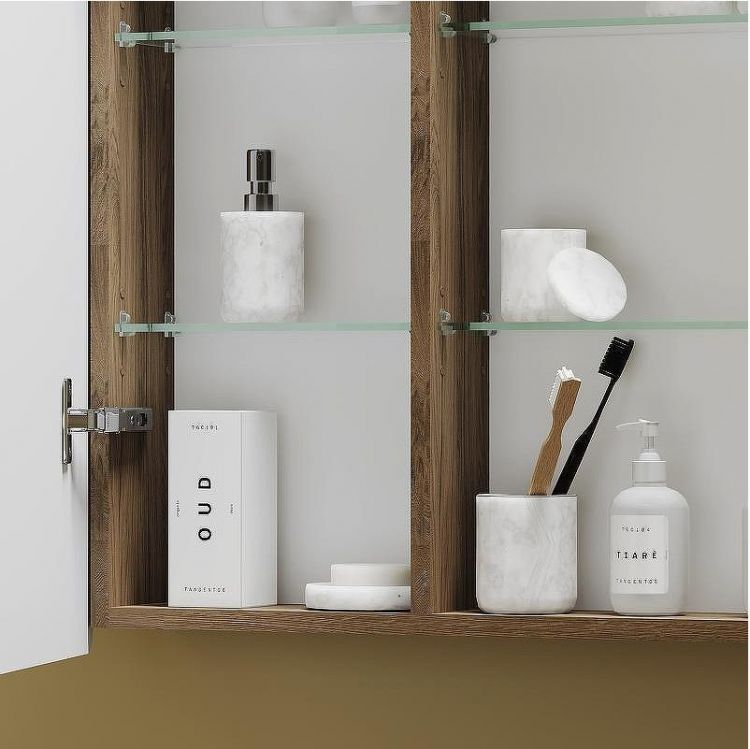 Зеркальный шкаф Sancos Mirror 90 MI90ECH с подсветкой Дуб чарльстон