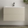 Тумба подвесная SANCOS Snob R, Beige Soft 790х445х500, под столешницу без отверстия под смеситель, цвет Kreman, SNR80CE