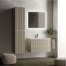 Тумба подвесная SANCOS Snob R, Beige Soft 790х445х500, под столешницу без отверстия под смеситель, цвет Kreman, SNR80CE