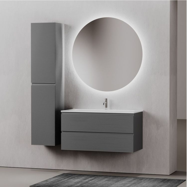 Тумба подвесная SANCOS под раковину Folk, Grey soft 995х445х500, FL100GS Тумба подвесная SANCOS под раковину Folk, Grey soft 995х445х500, FL100GS