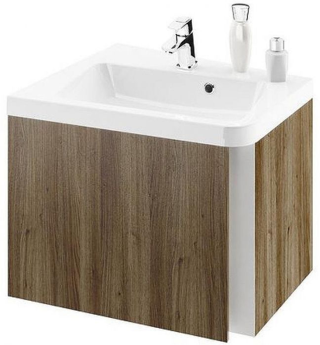 Тумба под раковину Ravak SD 10° 55 L X000000741 подвесная Темный орех