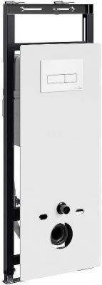 Инсталляция WasserKRAFT Salm 27TLT.010.ME.WH.WM03 для унитаза Белое стекло с Белой матовой клавишей смыва
