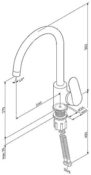 Смеситель для кухни AM.PM Like F8007111 Сатин