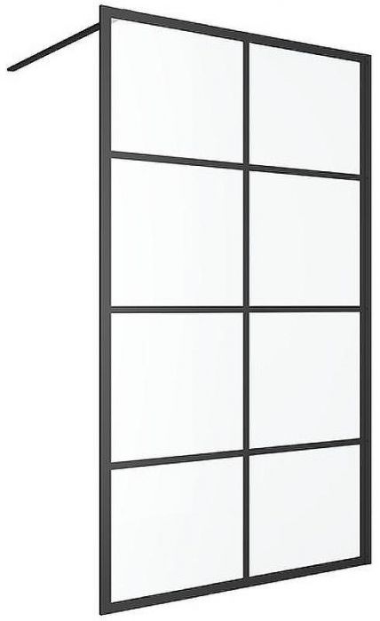 Душевая перегородка Excellent Fabrika 120x200 KAEX.4006.1200.LP профиль Черный стекло прозрачное