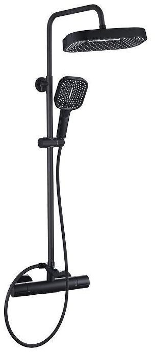 Душевая система ALMAes Doris GK-0345 с термостатом цвет Черный матовый Душевая система ALMAes Doris GK-0345 с термостатом цвет Черный матовый