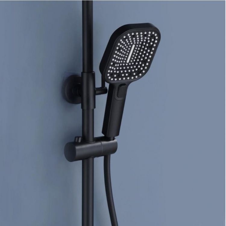 Душевая система ALMAes Doris GK-0345 с термостатом цвет Черный матовый Душевая система ALMAes Doris GK-0345 с термостатом цвет Черный матовый