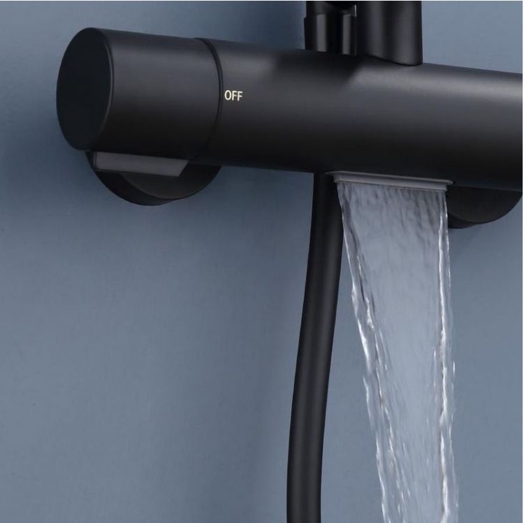 Душевая система ALMAes Doris GK-0345 с термостатом цвет Черный матовый Душевая система ALMAes Doris GK-0345 с термостатом цвет Черный матовый