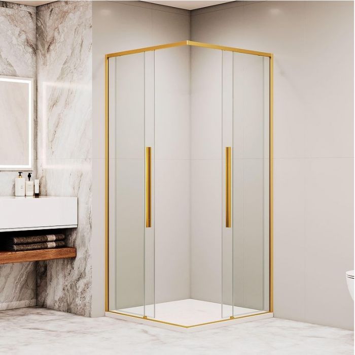 Душевой уголок RGW Stilvoll SV-31G 90х90 32323199-16 профиль Золото стекло прозрачное