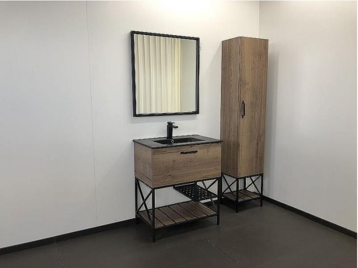 Шкаф пенал Comforty Бредфорд 40 00004148004 Дуб темный