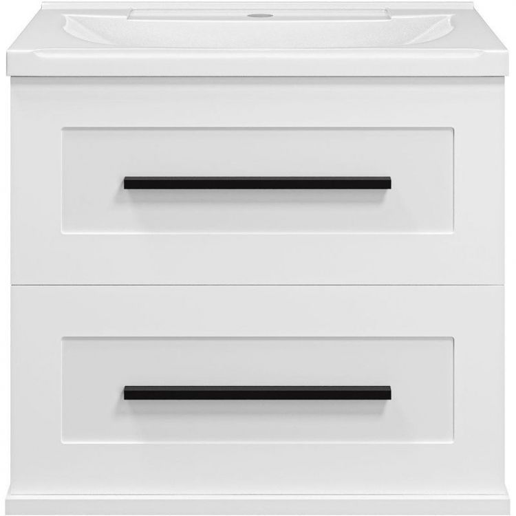 Тумба с раковиной Misty Модерн 60 УТ000024623 подвесная Белая матовая