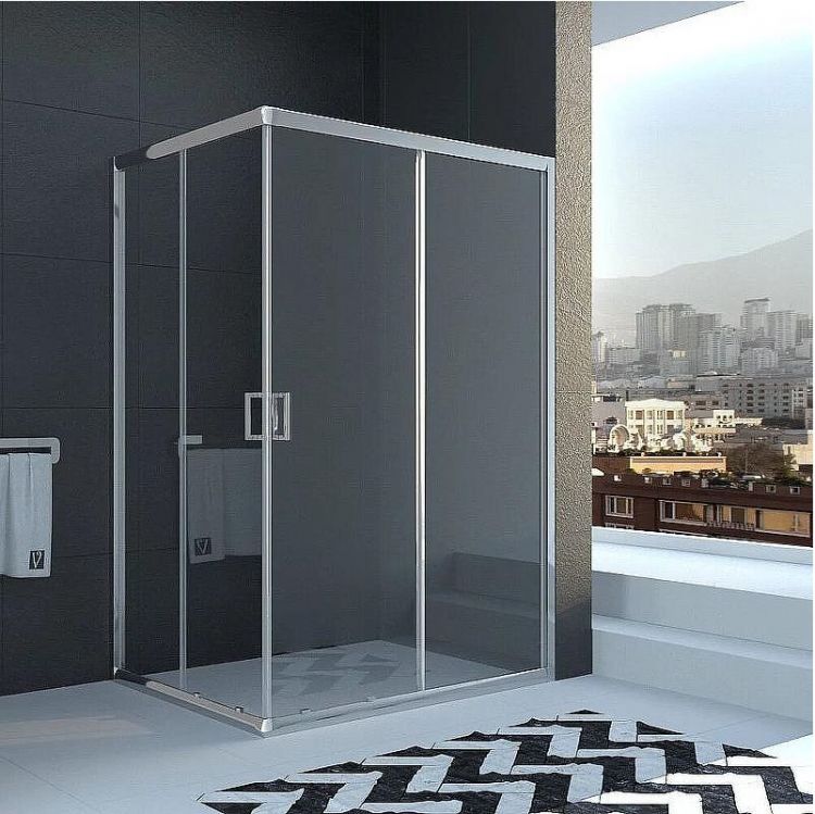 Душевой уголок Veconi Rovigo RV-10 100x90 RV10-10090-01-C5 профиль Хром стекло прозрачное