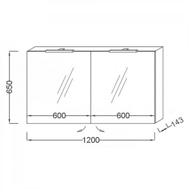 Зеркало-шкаф Jacob Delafon EB798RU-E15 чёрное дерево