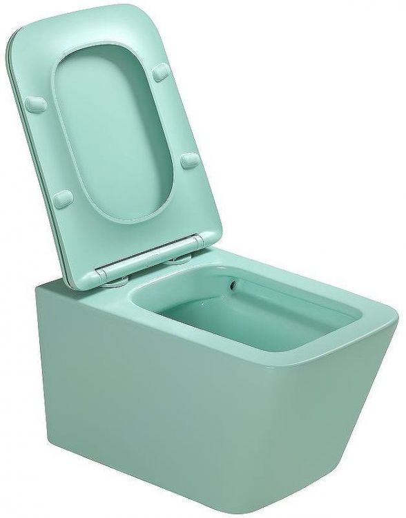 Унитаз SantiLine SL-5007LG подвесной Светло-зелёный матовый с сиденьем Микролифт Унитаз SantiLine SL-5007LG подвесной Светло-зелёный матовый с сиденьем Микролифт
