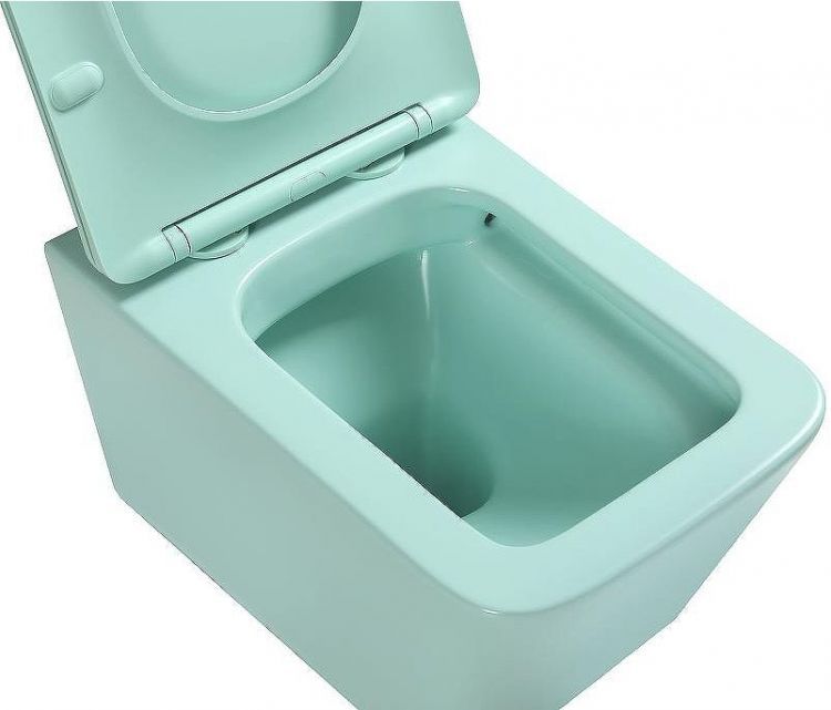 Унитаз SantiLine SL-5007LG подвесной Светло-зелёный матовый с сиденьем Микролифт Унитаз SantiLine SL-5007LG подвесной Светло-зелёный матовый с сиденьем Микролифт