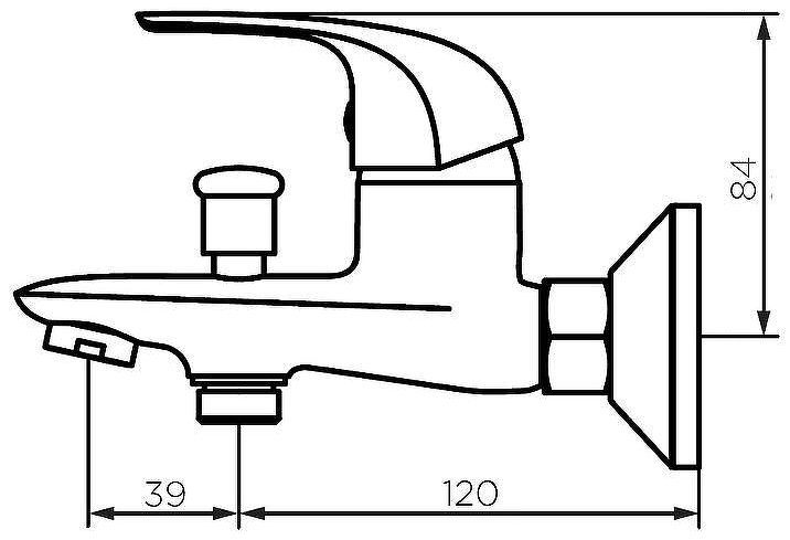 Смеситель для ванны Dorff Stark D1101000 Хром