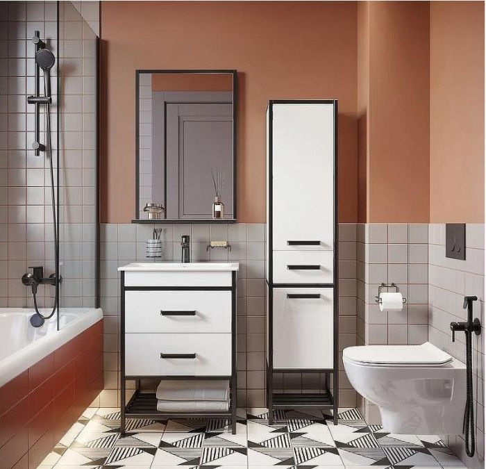 Комплект унитаза с инсталляцией Jacob Delafon Struktura E21747RU-00 с сиденьем Микролифт и Белой клавишей смыва