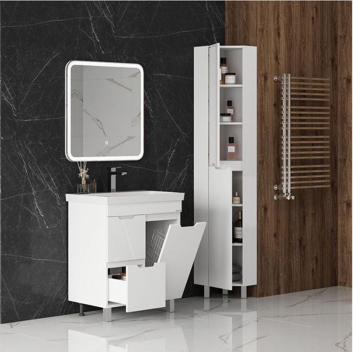 Шкаф пенал Onika Айленд 30 403082 угловой цвет Белый