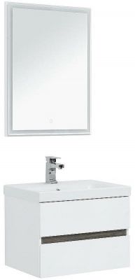 Комплект мебели для ванной Aquanet Беркли 60 258905 подвесной Белый Дуб рошелье